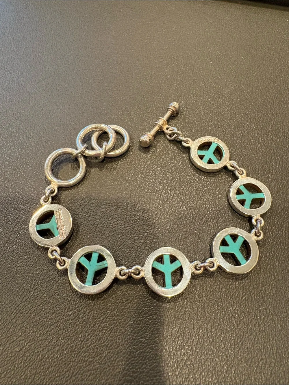 Charles Albert Peace Sign Bracelet